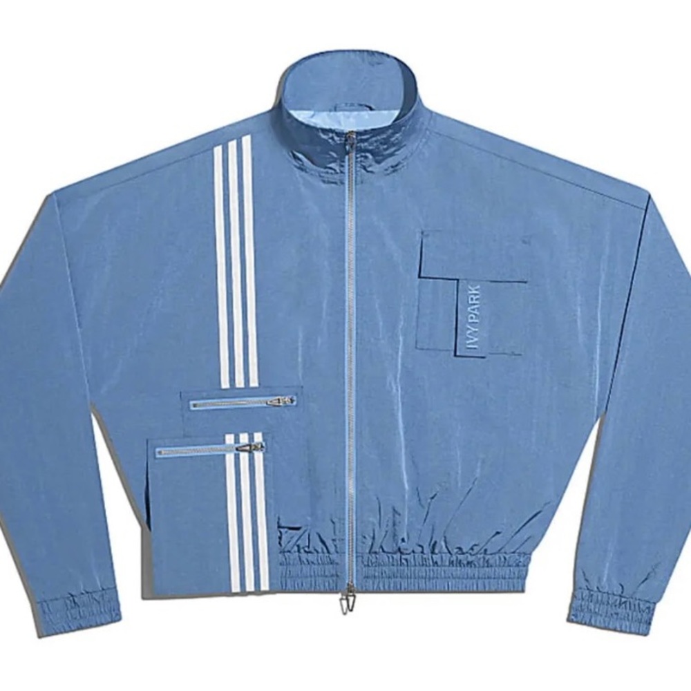 Adidas X IVY PARK Blue Nylon Track All Gender Jacket (Size XL)